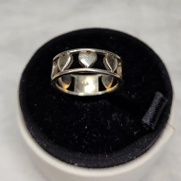 90s silver heart ring - Picture 3 of 8